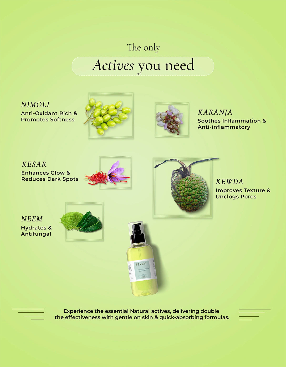 anti-oxidant rich hydrating cleanser ingredients